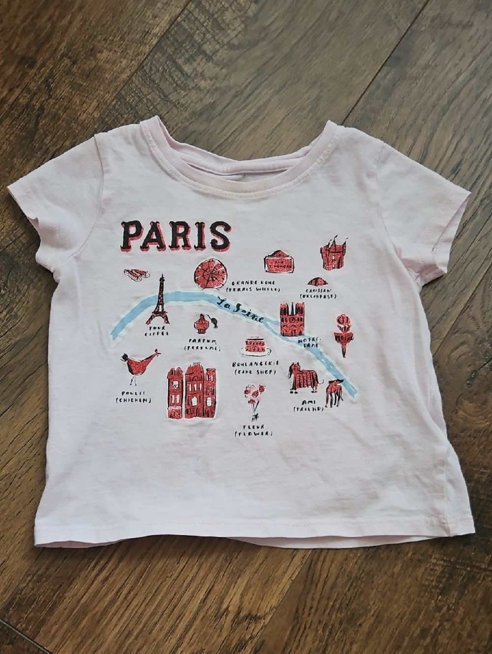 kate spade Pink Paris Graphic Short Sleeve Tee